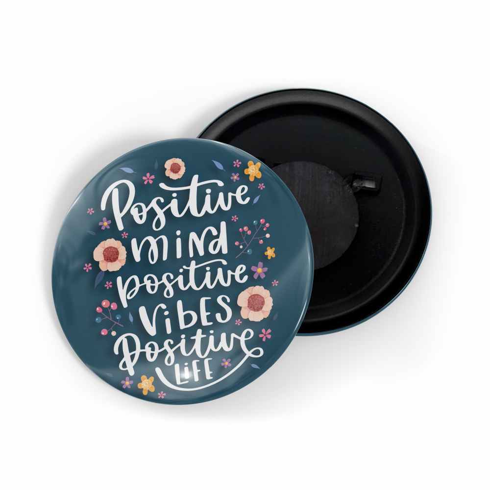 dhcrafts Fridge Magnet Blue Positive Vibes D9 Glossy Finish Design Pack of 1